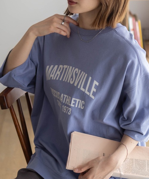 DISCUS（ディスカス）の「DISCUS カレッジワイドＴシャツ（Tシャツ/カットソー・レディース・スミクロ/ブルー/チャコールグレー/オフホワイト・L/M）」の18枚目の写真