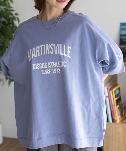 DISCUS（ディスカス）の「DISCUS カレッジワイドＴシャツ（Tシャツ/カットソー・レディース・スミクロ/ブルー/チャコールグレー/オフホワイト・L/M）」の20枚目の写真