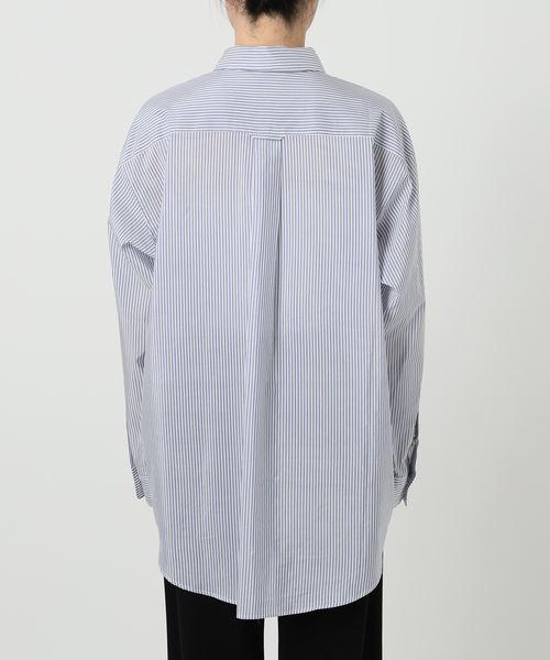 AP STUDIO（エーピーストゥディオ）の「コットンシルクストライプシャツ（シャツ/ブラウス・レディース・サックスブルー・FREE）」の9枚目の写真