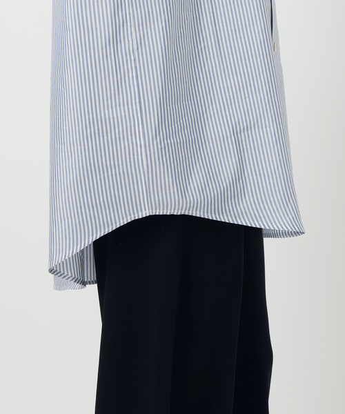 AP STUDIO（エーピーストゥディオ）の「コットンシルクストライプシャツ（シャツ/ブラウス・レディース・サックスブルー・FREE）」の14枚目の写真