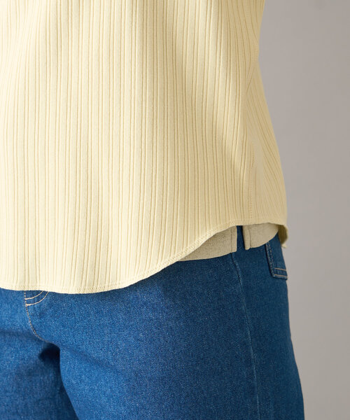 CIAOPANIC TYPY(チャオパニックティピー)の「【willow】ヘンリーネックレイヤード配色シアートップス(Tシャツ/カットソー・レディース・グレー/イエロー・ONE SIZE)」の22枚目の写真