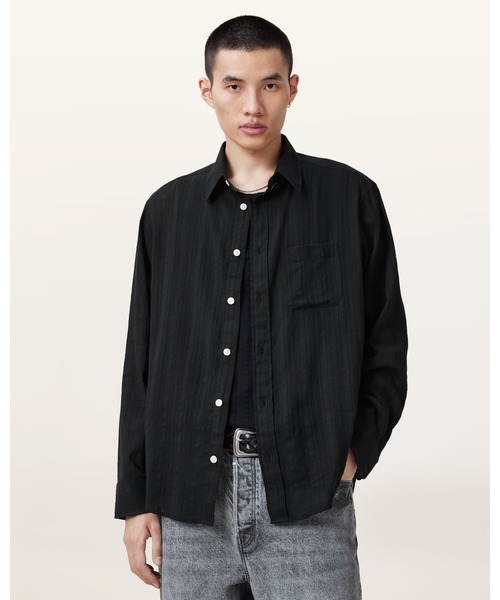 ALLSAINTS(オールセインツ)の「KARMI LONG SLEEVE SHIRT | KARMI 長袖 シャツ(シャツ/ブラウス・メンズ・ブラック・M/L/S/XL/XS)」の1枚目の写真