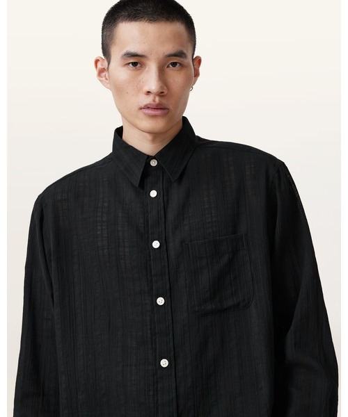 ALLSAINTS(オールセインツ)の「KARMI LONG SLEEVE SHIRT | KARMI 長袖 シャツ(シャツ/ブラウス・メンズ・ブラック・M/L/S/XL/XS)」の8枚目の写真