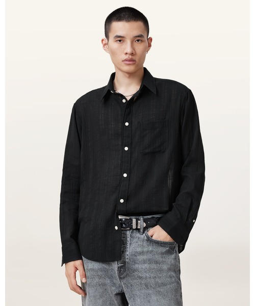 ALLSAINTS(オールセインツ)の「KARMI LONG SLEEVE SHIRT | KARMI 長袖 シャツ(シャツ/ブラウス・メンズ・ブラック・M/L/S/XL/XS)」の6枚目の写真