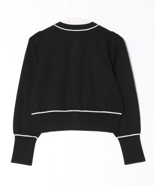 UNIVERVAL MUSE（ユニバーバル ミューズ）の「リボンポケットニットカーディガン　カーディガン（カーディガン/ボレロ・レディース・ブラック/オフホワイト・2）」の12枚目の写真