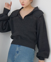 RETRO GIRL（レトロガール）の「スカシ柄スキッパーニット（ニット/セーター・レディース）」