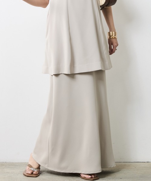 CHIC STYLE(シックスタイル)の「バイアスナローマキシスカート<大きいサイズ有>シックスタイル(スカート・レディース・ブラック/ベージュ・L/M/5L/4L/3L/LL)」の12枚目の写真