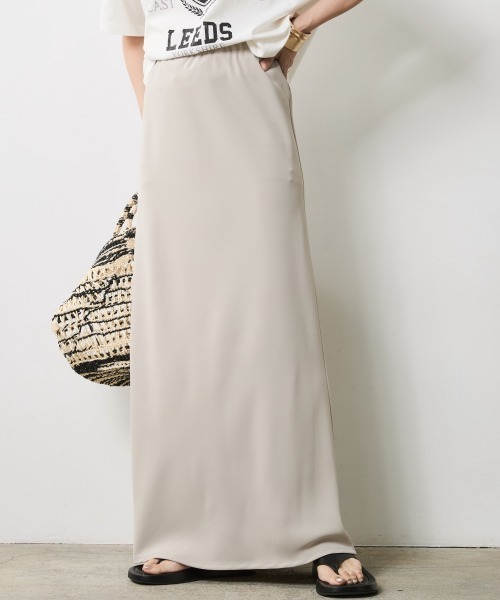 CHIC STYLE(シックスタイル)の「バイアスナローマキシスカート<大きいサイズ有>シックスタイル(スカート・レディース・ブラック/ベージュ・L/M/5L/4L/3L/LL)」の19枚目の写真