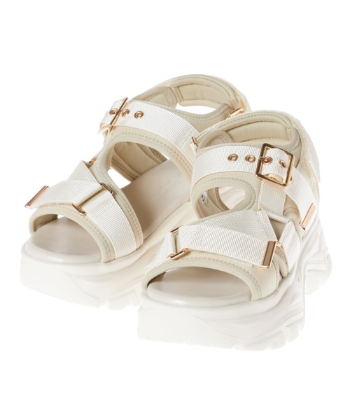 INGNI（イング）の「バックルボリュームスポサン（サンダル・レディース・ブラック/アイボリー・M/L）」の18枚目の写真