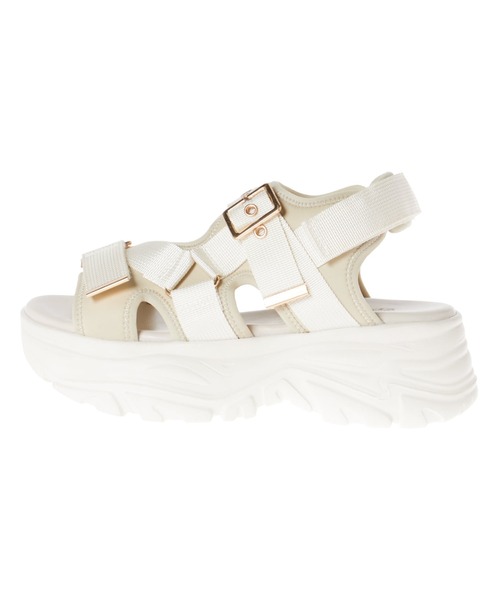 INGNI（イング）の「バックルボリュームスポサン（サンダル・レディース・ブラック/アイボリー・M/L）」の12枚目の写真