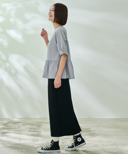 Arnold Palmer（アーノルドパーマー）の「スリーブデザイン ぺプラム ブラウス（シャツ/ブラウス・レディース・グレー/アイボリー/ブラック・L/M/S）」の11枚目の写真