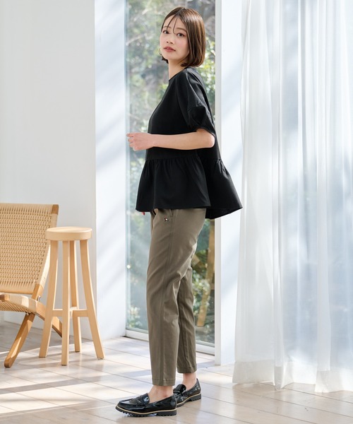 Arnold Palmer（アーノルドパーマー）の「スリーブデザイン ぺプラム ブラウス（シャツ/ブラウス・レディース・グレー/アイボリー/ブラック・L/M/S）」の19枚目の写真