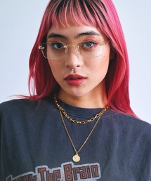 リムレス スクエア型 メガネ クリアレンズ 伊達メガネ ツーポイントフレーム フチなしメガネ