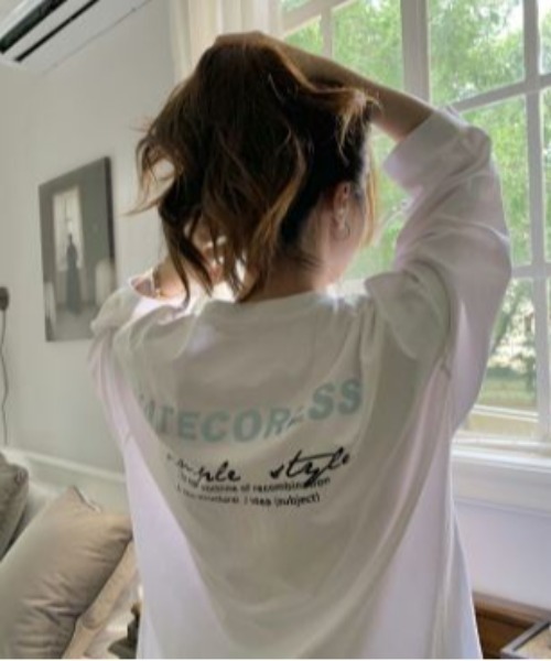 LETee(レティー)の「ビックシルエット プリントロンT(Tシャツ/カットソー・レディース・ブラック/ブルー/ホワイト・FREE)」の13枚目の写真