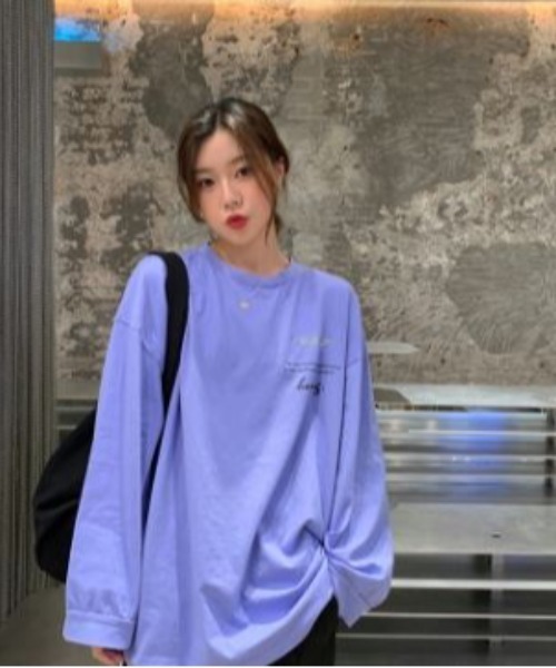 LETee(レティー)の「ビックシルエット プリントロンT(Tシャツ/カットソー・レディース・ブラック/ブルー/ホワイト・FREE)」の16枚目の写真