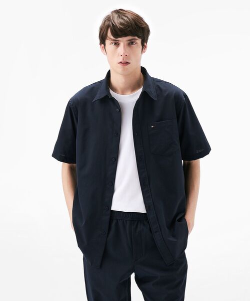 TOMMY HILFIGER（トミーヒルフィガー）の「エアードットキャンプカラーシャツ（シャツ/ブラウス・メンズ・グレー/オリーブ/ネイビー・SMALL/MEDIUM/LARGE/X-LARGE）」の3枚目の写真