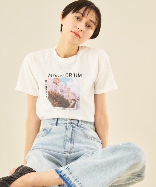 Muscat(マスカット)の「Landscape フォトプリント半袖T(Tシャツ/カットソー・レディース・ブラック/オフホワイト/ホワイト系その他2/ホワイト系その他3・F)」の3枚目の写真