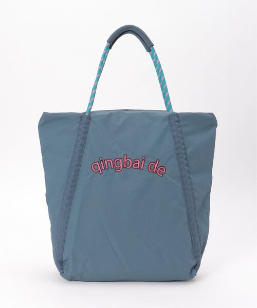 ikka(イッカ)の「撥水ロゴ刺繍ロープトートバッグ(トートバッグ・レディース・グレー/ブラック/ピンク/オレンジ/オフホワイト/ブルー系・FREE)」の4枚目の写真