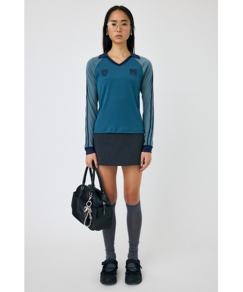 MOUSSY（マウジー）の「SHEER GAME シャツ（Tシャツ/カットソー・レディース・ライトベージュ/ブルー/ブラウン・FREE）」の7枚目の写真