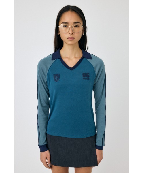 MOUSSY（マウジー）の「SHEER GAME シャツ（Tシャツ/カットソー・レディース・ライトベージュ/ブルー/ブラウン・FREE）」の9枚目の写真