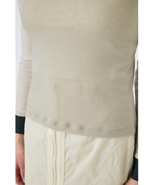 MOUSSY（マウジー）の「SHEER GAME シャツ（Tシャツ/カットソー・レディース・ライトベージュ/ブルー/ブラウン・FREE）」の18枚目の写真