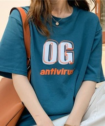 立体英字ロゴオーバーサイズTシャツ