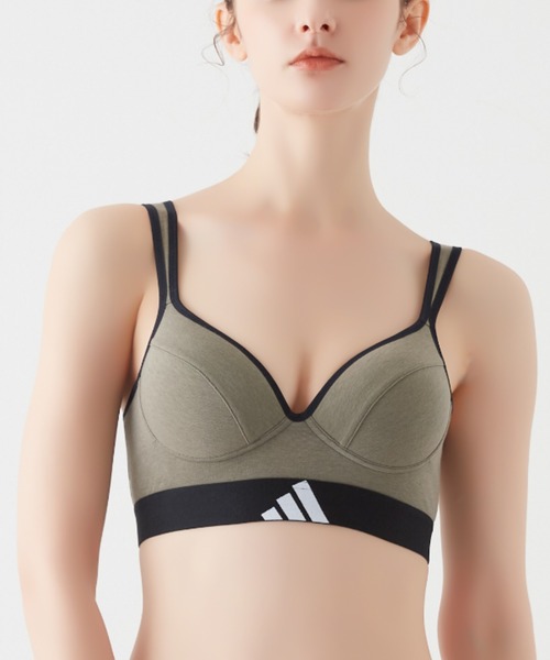 セール】adidas/アディダス スポーツブラ モールドカップで胸元キレイ
