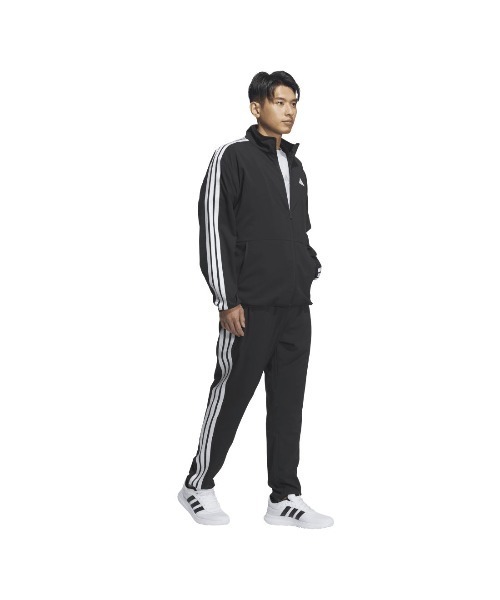 adidas（アディダス）の「アディダス adidas スリーストライプス ルーズフィット ライトウーブントラックパンツ（その他パンツ・メンズ・ネイビー/ブラック×ホワイト・S/M/L/LL/3L）」の4枚目の写真