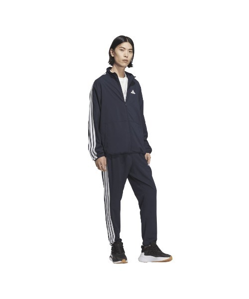 adidas（アディダス）の「アディダス adidas スリーストライプス ルーズフィット ライトウーブントラックパンツ（その他パンツ・メンズ・ネイビー/ブラック×ホワイト・S/M/L/LL/3L）」の12枚目の写真