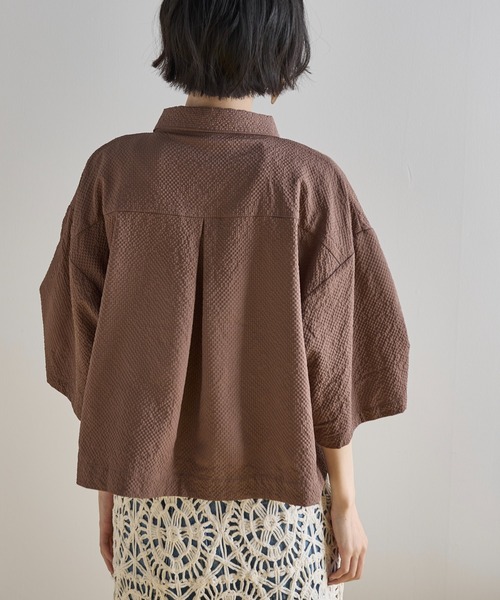 ブラウス シャツ シアサッカー バルーンスリーブクロップドシャツ レディース MARW UNITED ARROWS ブラウス シャツ 「MARW ARROWS」バルーン