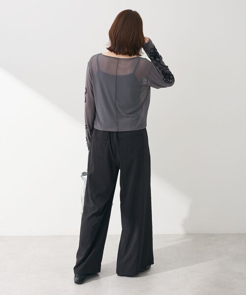 ELENCARE DUE（エレンカーレデュエ）の「・ELENCARE DUE コード刺繍シアーロンT（Tシャツ/カットソー・レディース・オフホワイト/チャコールグレー/ブラック/ピンク・FREE）」の20枚目の写真