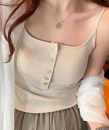 ammy. | 【 ammy. / エイミードット 】 クロップド ハーフボタン キャミソール(キャミソール)