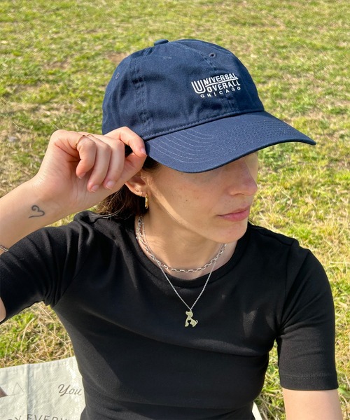 UNIVERSAL OVERALL（ユニバーサルオーバーオール）の「【ユニセックス】UNIVERSAL OVERALL 製品洗いロゴキャップ（キャップ・メンズ・ベージュ/ネイビー/グレー系その他/ブラック・FREE）」の7枚目の写真