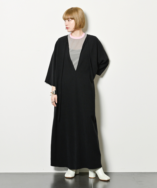 CITYSHOP（シティーショップ）の「《追加》ASA/C KAFTAN DRESS：ワンピース（ワンピース・レディース・オレンジ/ブラック/ライトグレー・36/38）」の6枚目の写真