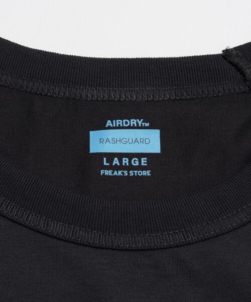 FREAK'S STORE(フリークスストア)の「FREAK’S STORE/フリークスストア AIRDRY 高機能素材 ラッシュガード ビックシルエット クルーネック スピンドルTシャツ/エアドライ ポリエステルTシャツ/接触冷感/遮熱/UVカット/吸水(Tシャツ/カットソー・メンズ・チャコールグレー/ブラック/ホワイト・SMALL/MEDIUM/LARGE)」の9枚目の写真