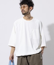 FREAK’S STORE/フリークスストア AIRDRY 高機能素材 ラッシュガード ビックシルエット クルーネック スピンドルTシャツ/エアドライ ポリエステルTシャツ/接触冷感/遮熱/UVカット/吸水