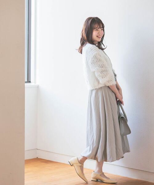 COHINA（コヒナ）の「カシュクールバルーンドッキングワンピース 【低身長・小柄女性】（ワンピース・レディース・グレー/ブラック/ベージュ・REGULAR/SHORT）」の19枚目の写真