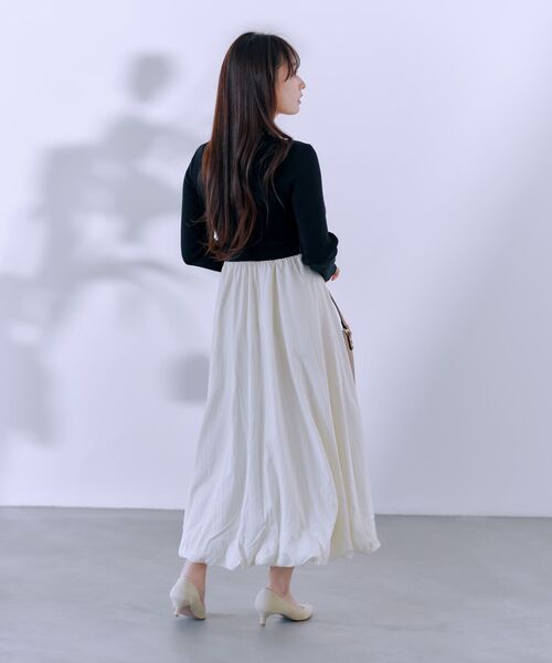 COHINA（コヒナ）の「カシュクールバルーンドッキングワンピース 【低身長・小柄女性】（ワンピース・レディース・グレー/ブラック/ベージュ・REGULAR/SHORT）」の15枚目の写真