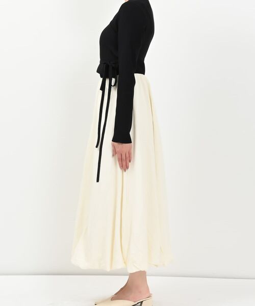 COHINA（コヒナ）の「カシュクールバルーンドッキングワンピース 【低身長・小柄女性】（ワンピース・レディース・グレー/ブラック/ベージュ・REGULAR/SHORT）」の10枚目の写真