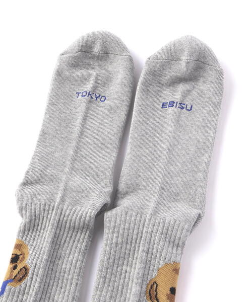 ROSTER SOX（ロスターソックス）の「ROSTER SOX/ロスターソックス  TEAM BEAR SOCKS メンズ　レディース（ソックス/靴下・メンズ・グレー/ホワイト・1/2）」の8枚目の写真