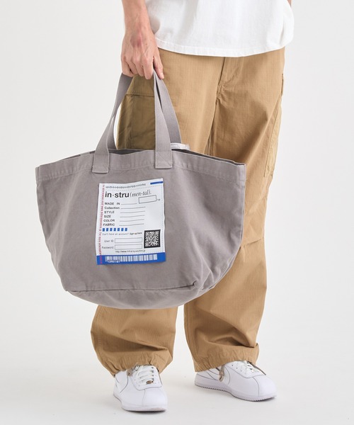 In・stru(men-tal).（インストルメンタル）の「【MIHARAYASUHIRO/ミハラヤスヒロ】COTTON CANVAS TOTEBAG（トートバッグ・メンズ・ブラック/ホワイト/ライトグレー・FREE）」の17枚目の写真