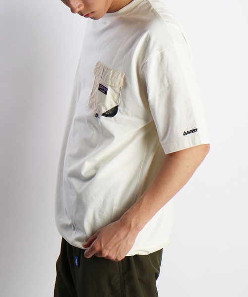 GERRY(ジェリー)の「GERRY ナイロンポケット付 半袖Tシャツ 接触冷感(Tシャツ/カットソー・メンズ・アイボリー/ライトグレー/チャコールグレー・LL/L/M)」の5枚目の写真