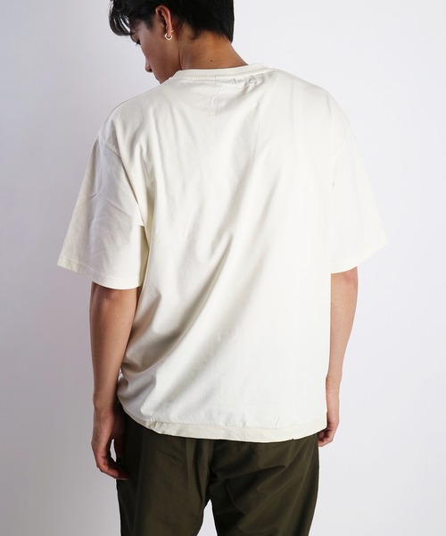 GERRY(ジェリー)の「GERRY ナイロンポケット付 半袖Tシャツ 接触冷感(Tシャツ/カットソー・メンズ・アイボリー/ライトグレー/チャコールグレー・LL/L/M)」の6枚目の写真