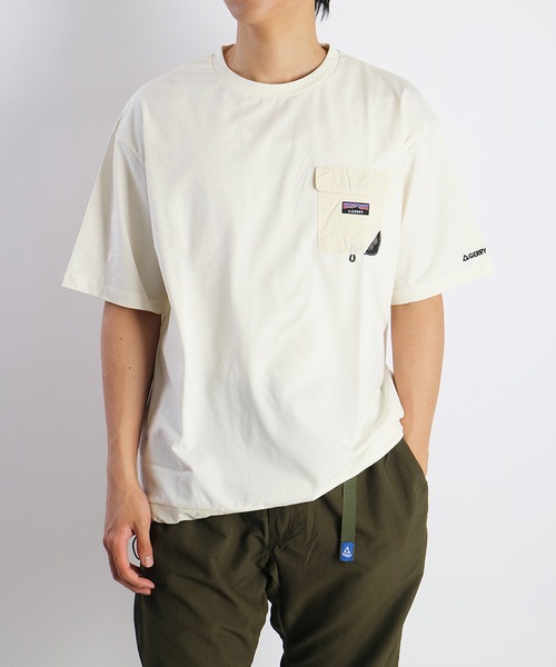 GERRY(ジェリー)の「GERRY ナイロンポケット付 半袖Tシャツ 接触冷感(Tシャツ/カットソー・メンズ・アイボリー/ライトグレー/チャコールグレー・LL/L/M)」の4枚目の写真