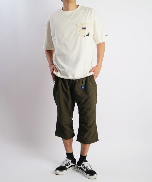 GERRY(ジェリー)の「GERRY ナイロンポケット付 半袖Tシャツ 接触冷感(Tシャツ/カットソー・メンズ・アイボリー/ライトグレー/チャコールグレー・LL/L/M)」の7枚目の写真