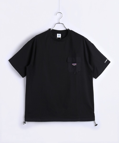 GERRY（ジェリー）の「GERRY ナイロンポケット付 半袖Tシャツ 接触冷感（Tシャツ/カットソー・メンズ・アイボリー/ライトグレー/チャコールグレー/ブラック・LL/L/M）」の7枚目の写真