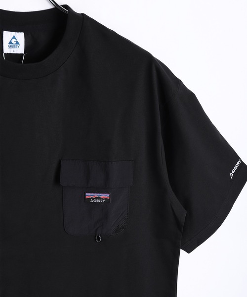 GERRY（ジェリー）の「GERRY ナイロンポケット付 半袖Tシャツ 接触冷感（Tシャツ/カットソー・メンズ・アイボリー/ライトグレー/チャコールグレー/ブラック・LL/L/M）」の5枚目の写真