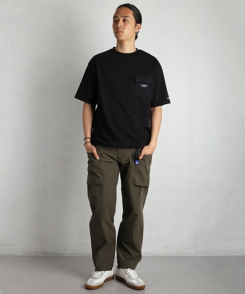 GERRY（ジェリー）の「GERRY ナイロンポケット付 半袖Tシャツ 接触冷感（Tシャツ/カットソー・メンズ・アイボリー/ライトグレー/チャコールグレー/ブラック・LL/L/M）」の9枚目の写真