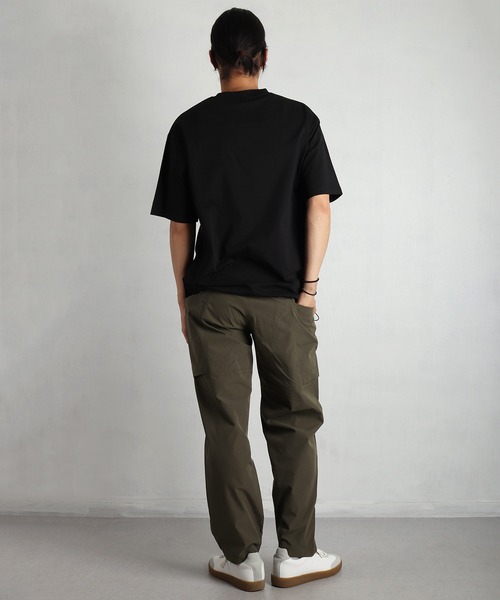 GERRY（ジェリー）の「GERRY ナイロンポケット付 半袖Tシャツ 接触冷感（Tシャツ/カットソー・メンズ・アイボリー/ライトグレー/チャコールグレー/ブラック・LL/L/M）」の8枚目の写真