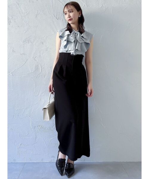 dazzlin ニット セーター ビッグラッフルタイニット レディース